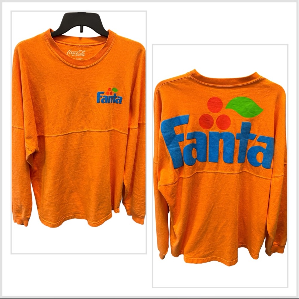 Coca-Cola Fanta Soda Long Sleeve Unisex Spirit Jersey Sz Medium